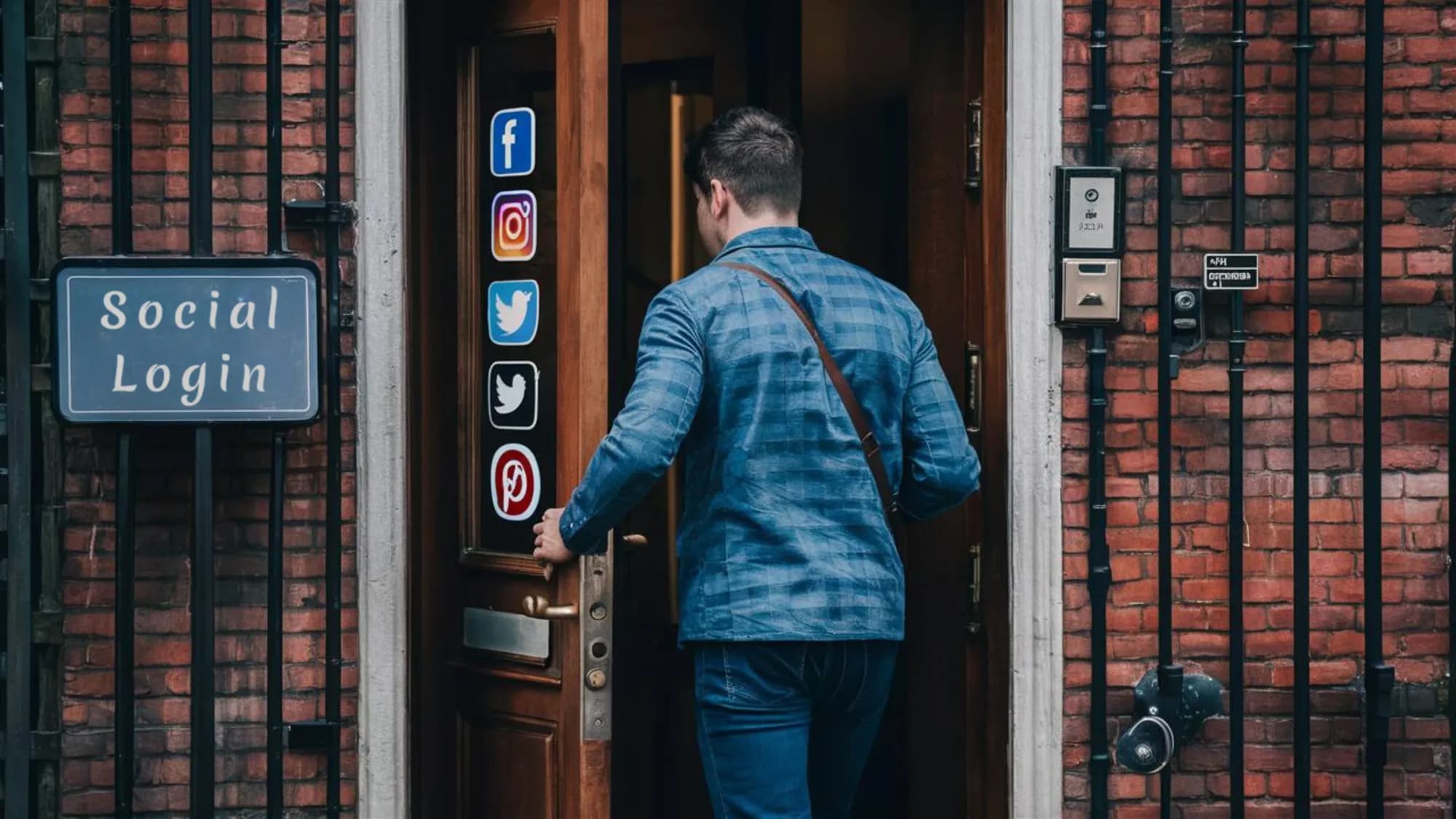Social Login (سوشال لاگین)، ساخته شده با هوش مصنوعی.